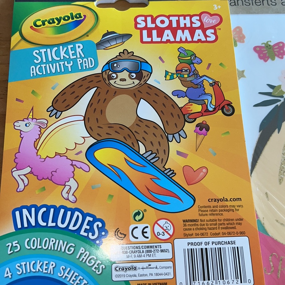 NWT Color Me Happy 🦥🦙Activity Set - Picture 4 of 6